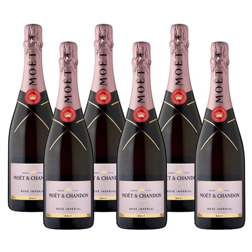 Crate of 6 Moet & Chandon Rose Champagne 75cl